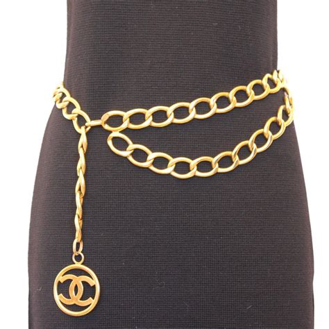 fake chanel gold belt|faux chanel belt.